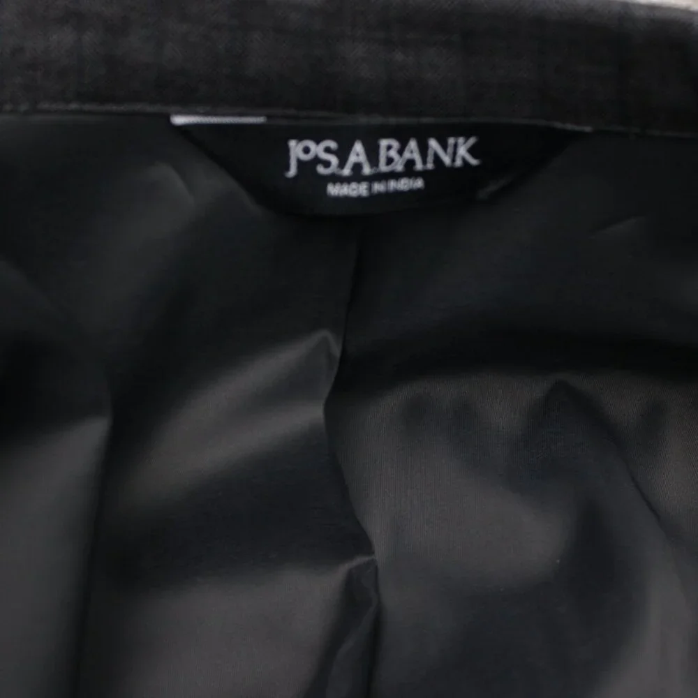 Jos.‎ A. Bank Gordon Blazer Men 46R Gray Traveler Wool 2 Button Double Vent